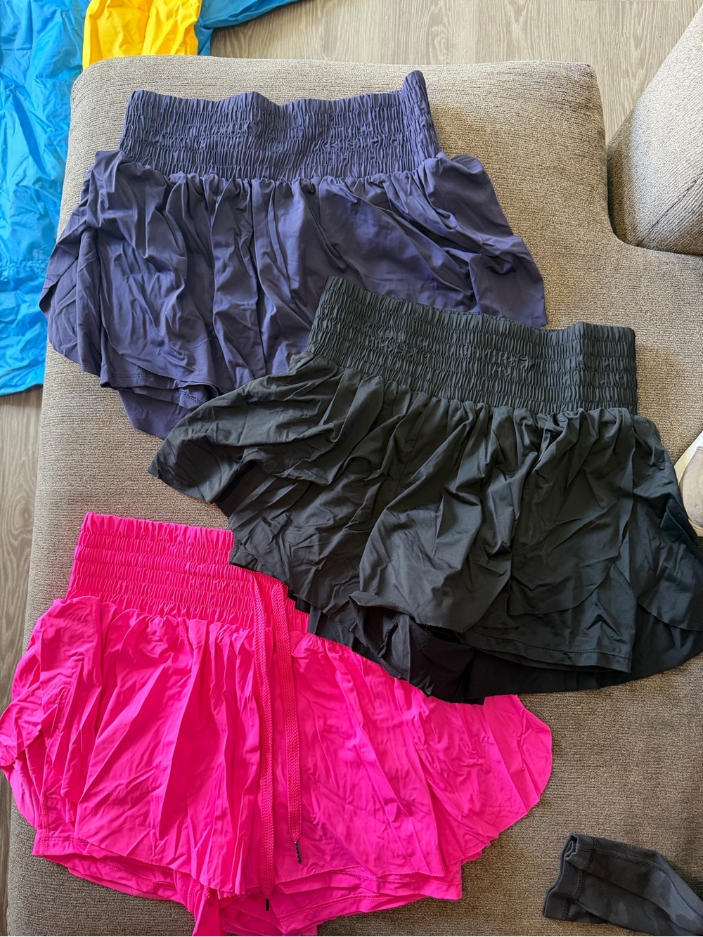 Women’s Smocked Waist Tiered Skirt - Pink, Black, Navy BUNDLE